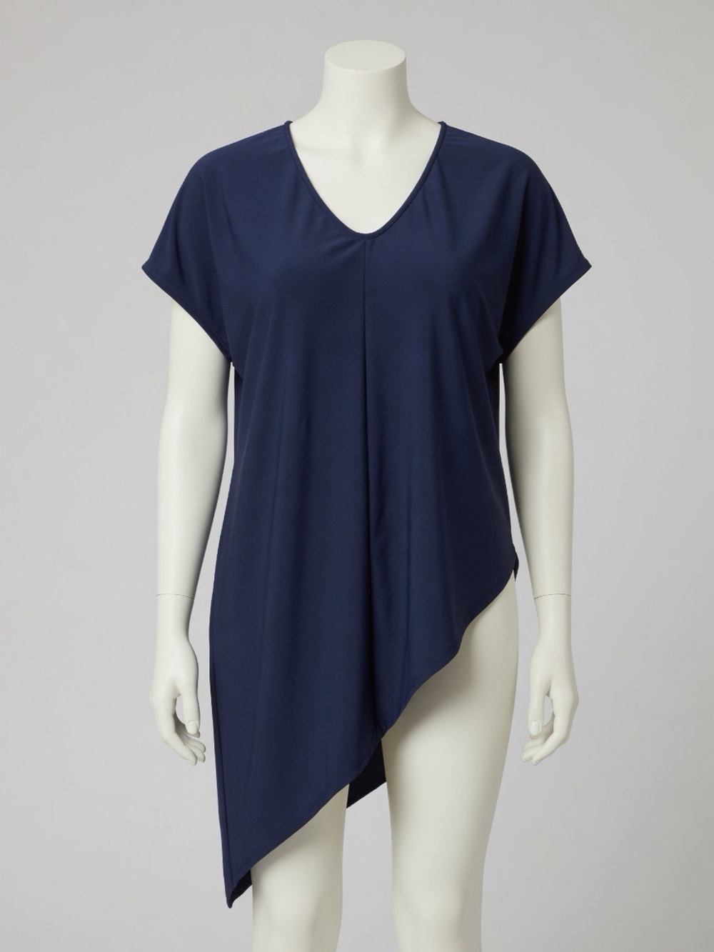 Navy Asymmetric Swimsuit Cover-Up